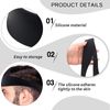 Neckline Shaving Template, Hair Cutting Guide Curved Neck Hair Shaving Template Soft Silicone Neckline Trimming Template for DIY Home Haircuts (Black)