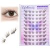 False eyelash bundle, false eyelash part, natural false eyelashes, no glue, can be used repeatedly, suitable for beginners