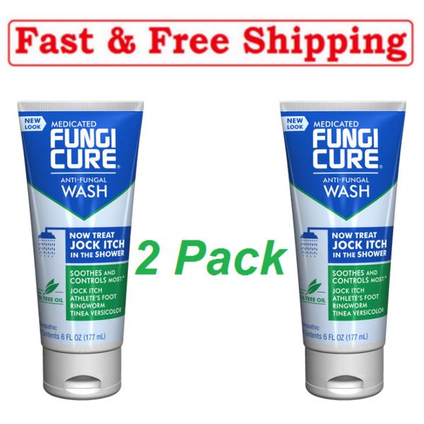 Fungicure Medicated Anti-Fungal Jock Itch Wash - Treat Jock 6 fl oz (2 Pack)