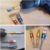 4Pcs 105°Right Angle Drill Attachment&Impact Grade Socket Adapter 1/4" 3/8" 1/2"