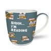 Smiling Faces Reading Themed Ceramic Mug