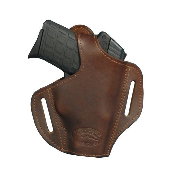 Barsony Brown Leather Pancake Holster for Walther PP PPKS PPK right