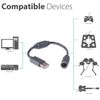 2x Dongle USB Breakaway Cable Cord Adapter For Xbox 360 PC Wired Controller Plug