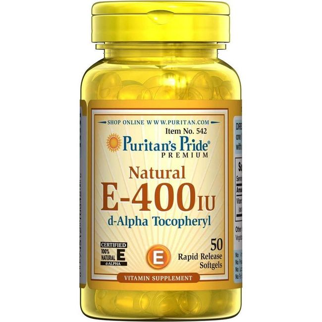 Puritan's Pride Vitamin E-400i 100% Natural-50 Softgels