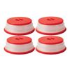 Tovolo Vented Collapsible Dishwasher Safe Microwave Food Cover Red 4 Pack