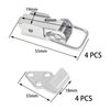 4 PCS Toggle Latches,Case Clasp Lock,304 Stainless Steel Small Clasps for Toolbox
