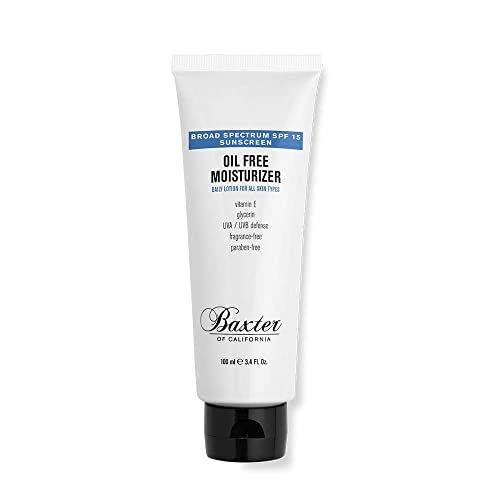 Baxter of California Oil Free Face Moisturizer for Men | Lightweight | Fragrance Free | All Skin Types | 4 Fl Oz