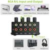 4 Channel Stereo Mini Audio Mixer Metal Shell Support RCA Input & Output Passive