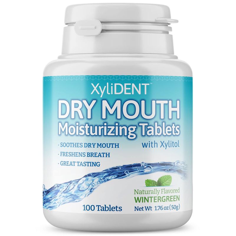 XyliDENT Xylitol Tablets for Dry Mouth Relief - Stimulates Saliva ...