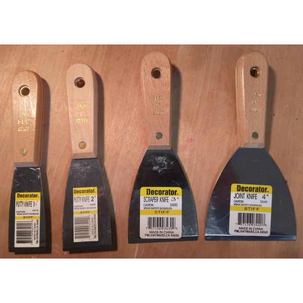 4PC. SCRAPER SET STAINLESS STEEL