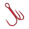 Gamakatsu 47307.5 Treble Hooks, Round Bend, Size 5, Red, per 9
