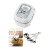 Tiger JBX-B Series Micom 10 Cup Rice Cooker with Spoon Set and Cookbook Bundle