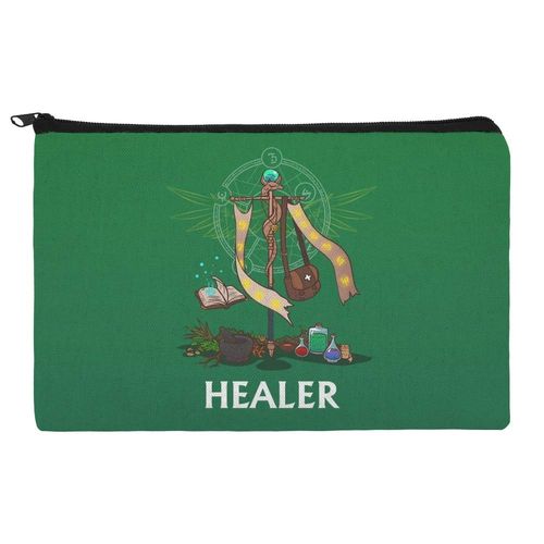 Healer Cleric RPG MMORPG Class Role Playing Game Pencil Pen Organizer Zipper Pouch Case