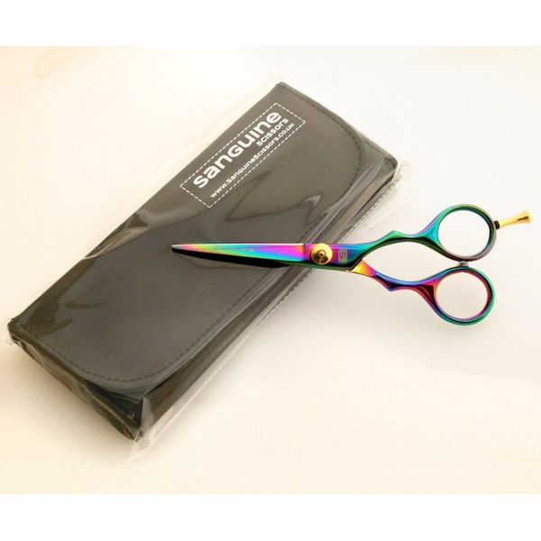 Professional Hairdressing Scissors 5.5 inch, Titanium Hair Scissors, CASE