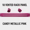 1U Vented Rack Panel – Candy Metallic Pink – 19” Steel Perforated Mount Cover