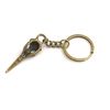 FizzyButton Gifts Raven Crow Skull Charm Keyring Key Ring with Bronze Tone Keychain