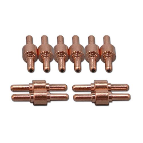 RIVERWELD 100pcs PT-31 LG-40 JG40 Plasma Cutting Consumables Standard Tips Nozzle 18866 Electrode 18205 Shroud Shield Ceramic Cup 18204 Fit Cut40 50 with Plasma Cutter Torch