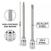 12PCS 3/8" Drive Extra Long Torx Bit Socket Set CR-V S2 Steel 5.9" Le...