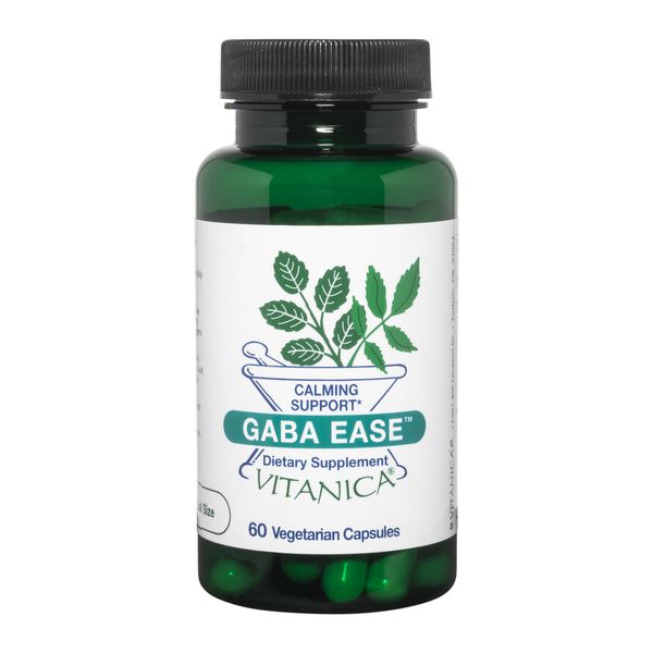 Vitanica, Gaba Ease, Calming Support, Vegan, 60 Capsules