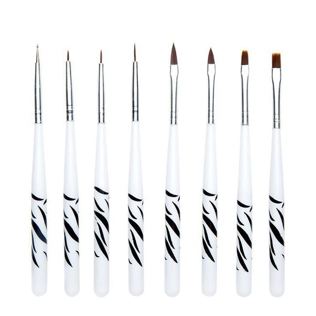 Gel Brush for Nails, 8 Pieces Acrylic Brush for Nails, Professional Nail Art Liner Brushes, Gel Nail Brush for Nails, Painting, Drawing Tools