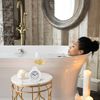 CLISPEED Bathroom Clock, Waterproof Shower Hanging Clock Small Wall Clock Digital Clock without Battery for Bathroom Pool Supplies