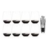 Riedel O Wine Tumbler Cabernet Merlot Set of 8 with Wine Pourer and Stopper