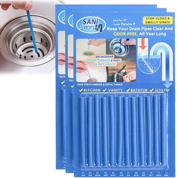 36-Pack Drain Sticks,Sink Drain Unblocker,Drain Sink Cleaning Sticks Cleaner,Plughole Unblocker,Sink Drain Cleaner Sticks,Bathroom & Kitchen & Shower Drain Unblocker,Unblock Pipe Stick