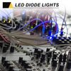 sourcing map 100pcs 5mm LED Diode Lights, Green DC 12V Pre-Wired Small Emitting LED Light High Brightness