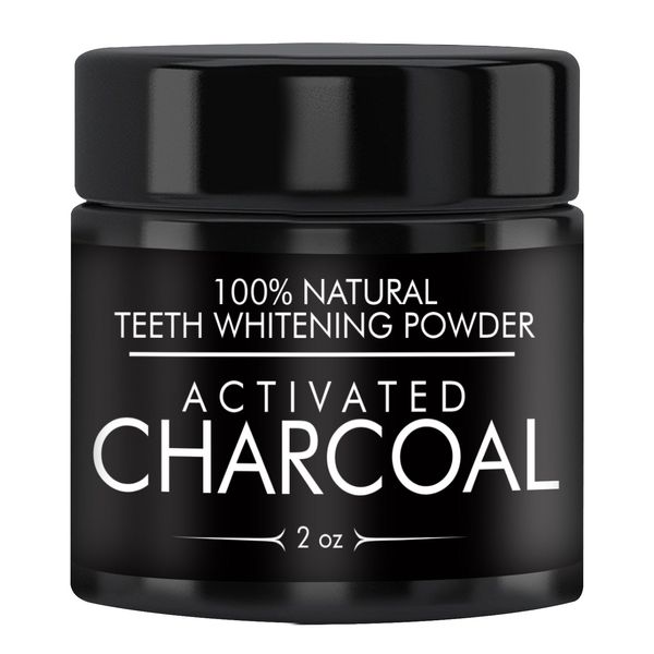 Activated Charcoal Natural Teeth Whitening Powder (3 oz) Pharmaceutical Grade, Vegan & Gluten-Free by Earthborn Elements