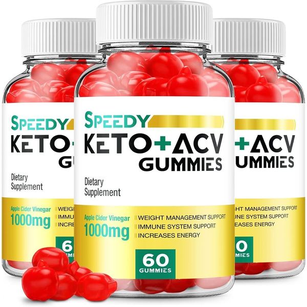 (3 Pack) Speedy Keto ACV Gummies Speedy ACV Advanced Keto Formula  Plus...