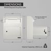 Durabox Drop Box Deposit Safe 12 x 4 x 15” Heavy Duty Steel Wall Mount Mailbox for Mail, Letters, Checks, Keys, Cash and more for Home, Office & Commercial Use (W500) (Gray)