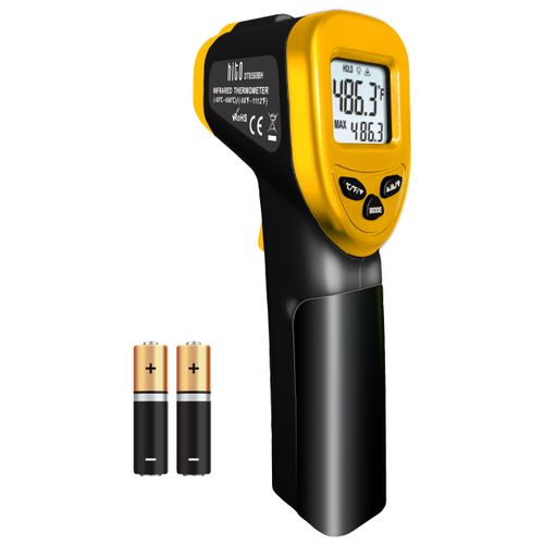 hito Infrared Thermometer Gun Laser Temperature Gun -58°F to 1112°F, Temp Gun for Pizza Oven, Cooking, Refrigerator, Pool, Reptiles, Air Conditioner, for Surface Temperature of Meat, Food, Liquid