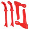 Woodworking Safety Push Sticks Set, Protective Hand Tool for Table Saw Carpentry, Red, 4pcs
