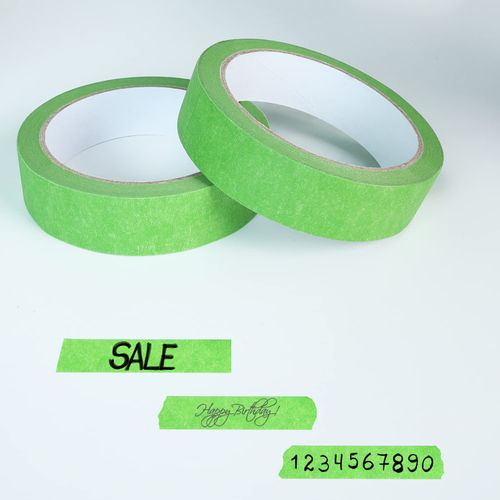NORTHERN BROTHERS Masking Tape 24mm Painting Decorating Artist Craft Green Painters Tape Masking 10 Rolls for Indoor