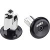 Odi Bar End Plugs, Anodized Black Aluminum, 1 Pair