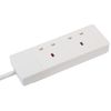 PRO ELEC PELB1510 2 Gang Extension Lead 3m, White
