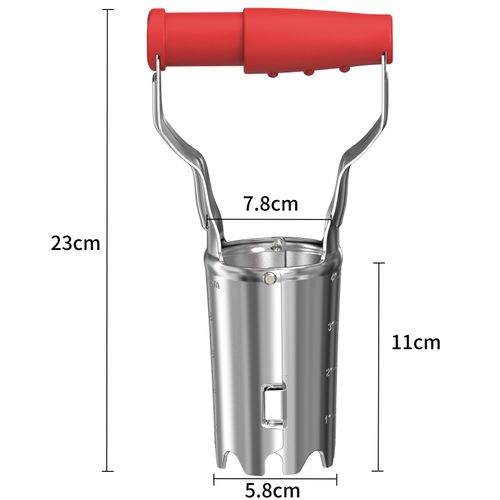 FLORA GUARD Bulb Planter with Depth Mark - Ideal Bulb Transplanter for Planting (Red)