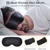 Silk Eye Mask, 2 Pack Natural Silk Sleep Mask with Adjustable Strap and Ear Plugs, Eye Sleep Shade Cover, Blocks Light Sleeping Eye Mask for Women Men