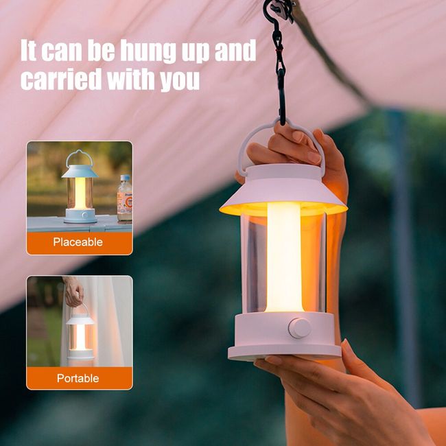 LED Flashlight Type-C Charging Waterproof Camping Lantern Flashlight  Stepless Dimming Multifunctional Portable Lantern Work Lamp