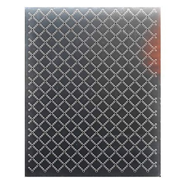 Kwan Crafts Grid Plastic Embossing Folders for Card Making Scrapbooking and Other Paper Crafts, 12.1x15.2cm