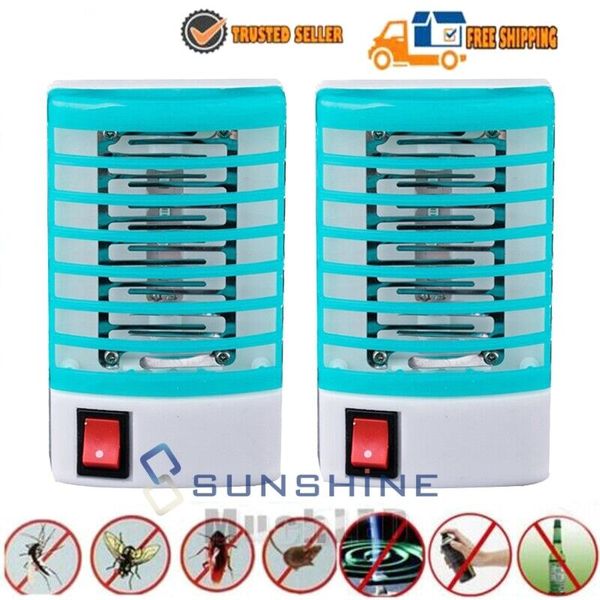 2X Electric Plug in Zapper, Mosquito Killer LED Night Light Insect Bugs Fly Trap