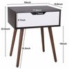 Simple End Table/ Drawer Dressing Desk w/ Sliding Drawer & Smiley Handle Compact