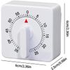 LNYMZD White Mechanical Kitchen Timer, 60 Min, Egg Timer, Countdown Timer with Loud Alarm, Time Management Tool for Household, Kitchen, Cooking, Baking