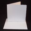 10 x 7"x7" White Scalloped Card Blanks With White Envelopes