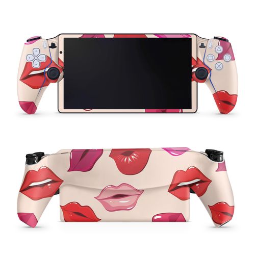 Gaming Skin Compatible with PS5 Portal Remote Player - Many Kisses - Premium 3M Vinyl Protective Wrap Decal Cover - Easy to Apply | Crafted in The USA by MightySkins