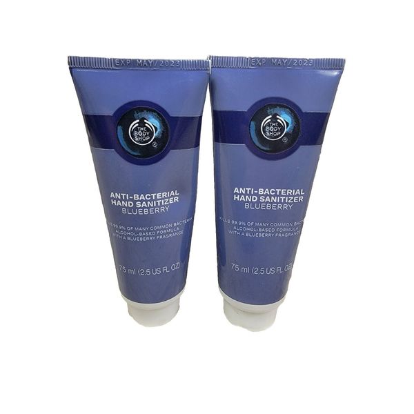 Lot Of 2 The Body Shop Blueberry Anti-Bacterial Hand Sanitizer 2.5 Oz. Vegan New