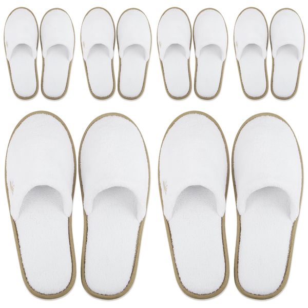 BERGMAN KELLY Spa Slippers, Disposable Indoor House Slippers, Closed Toe Slippers for Men & Women, Bulk Hotel Slippers for Guests, Washable & Reusable for Travel & Wedding