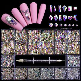 3d Charm Crystal Diamond Nails, Purple Nail Crystal Charm