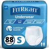 Medline Protection Plus Disposable Protective Incontinence Underwear, Small, 20 to 28", 22 Count (Pack of 4)