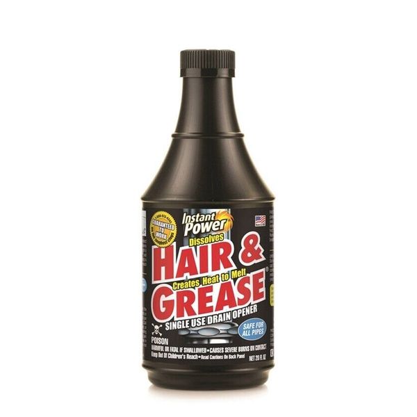 Instant Power Hair & Grease Liquid Drain Opener 20 Oz. (Pack Of 6)